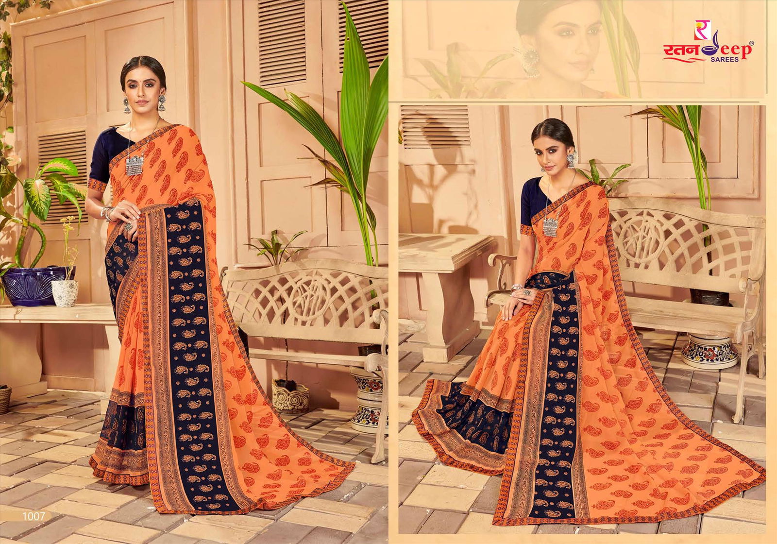 Ratandeep Munch Chiffon Printed Regular Wear Designer Saree Collection